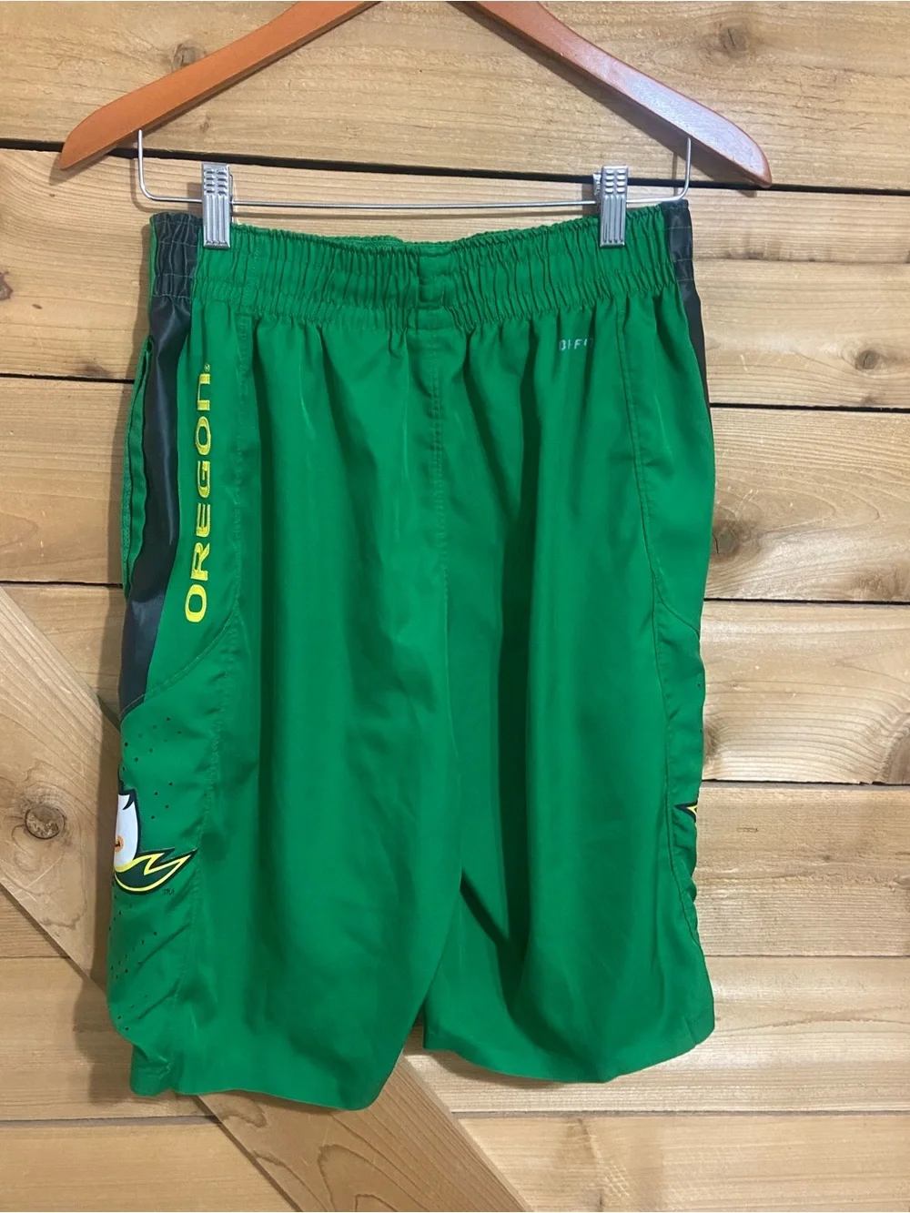 Nike Green & Yellow Oregon Ducks Athletic Shorts